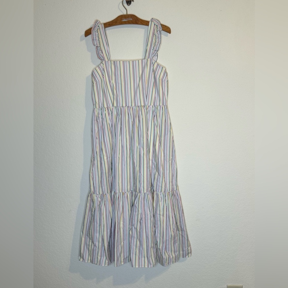 Crosby Striped Sleeveless Midi Dress